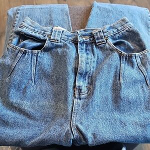 Vintage Christina Relaxed Fit Blue Mom Jeans 90s Size 11/12 Baggy Pleated